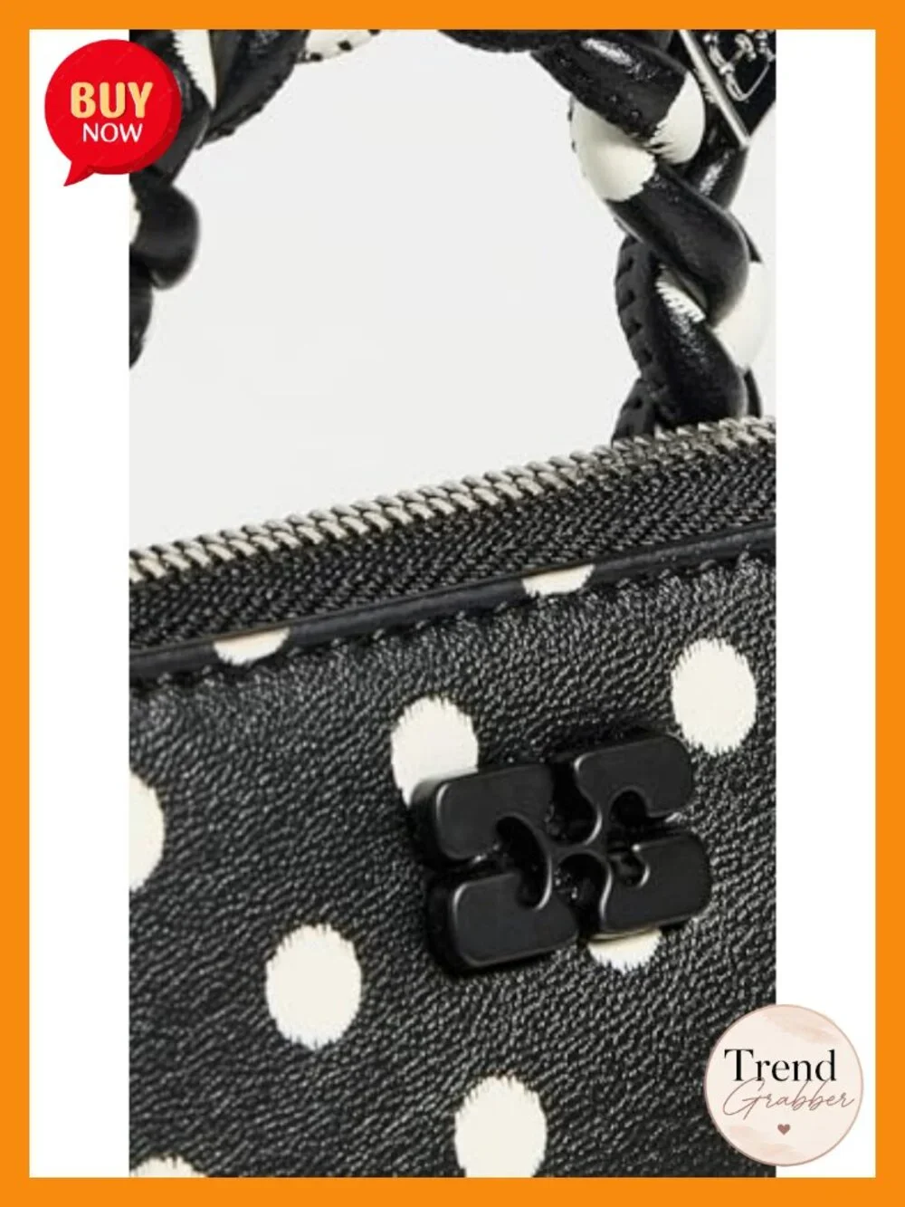 Bou Nano Printed Wristlet Bag with Polka Dot Print_3